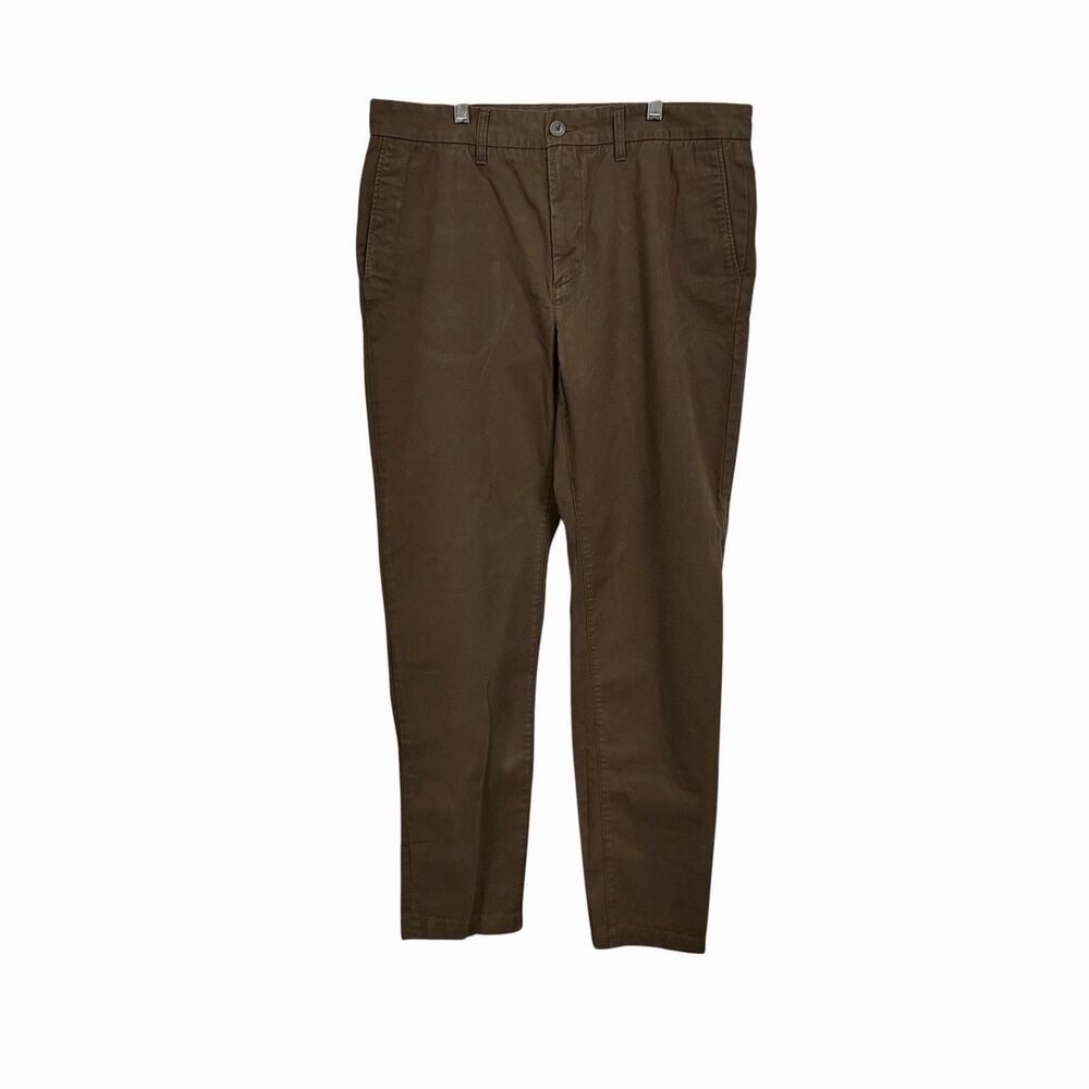 H&M Logg Label of Graded Goods Mens Sz 34 Brown Chino Khakis Pants 100% Cotton